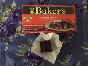 Shave a little chocolate off the block so children can experience the taste. (Photo K.Nollet, 2015)